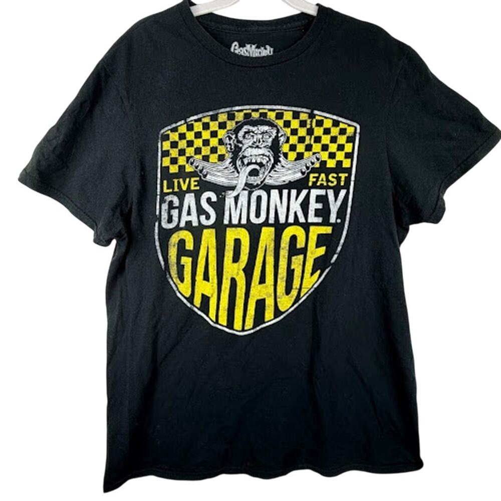 Gas Monkey Garage Live Fast‎ Logo Tee Black Small